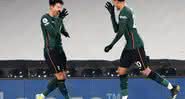 Son e Dele Alli comemorando gol do Tottenham - Getty Images