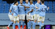 Jogadores do City comemorando gol contra o Southampton - Getty Images