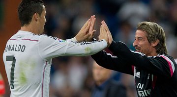 Fábio Coentrão, em comemoração com Cristiano Ronaldo - GettyImages