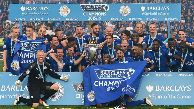 Leicester foi campeão da Premier League com 81 pontos - Getty Images