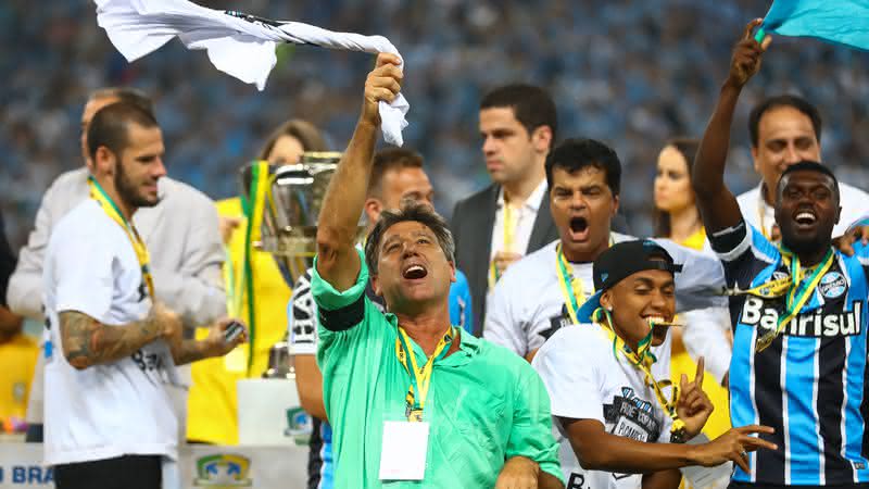 Grêmio comemorando título da Copa do Brasil 2016 - Getty Images