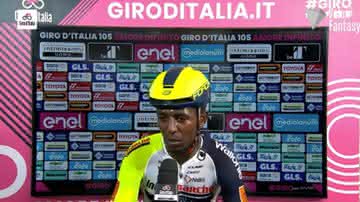 Biniam Girmay no Giro D'Itália 2022 - Reprodução/Youtube