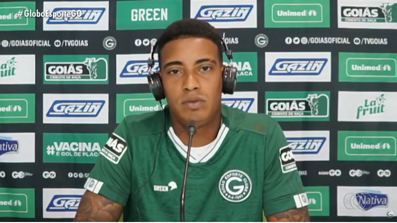 Alef Manga se apresentou ao Goiás e revela dica de craque do Flamengo - Transmissão Globo Esporte