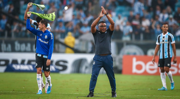 Grêmio comemorando a classificação no Gauchão - Lucas Uebel/Grêmio FBPA/Flickr