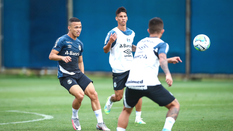 Jogadores do Grêmio durante o treinamento - Lucas Uebel / GREMIO FBPA / Fotos Públicas