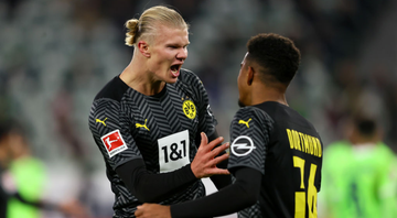 Haaland marca no retorno, e Dortmund vence Wolfsburg pela Bundesliga - GettyImages