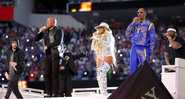 Eminem, Dr. Dre, Mary J Blige e Snoop Dogg se apresentam no halftime show - Getty Images