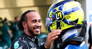 Lewis Hamilton sorrindo para Lando Norris - GettyImages