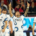 Jogadores da Inter de Milão comemorando o gol diante do Cagliari - GettyImages