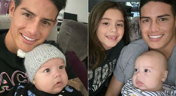 James Rodríguez posa com os filhos - Instagram