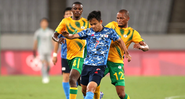 Jogadores de Japão e África do Sul na partida das Olimpíadas - Getty Images