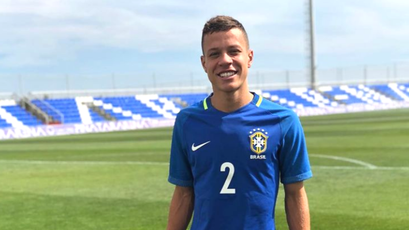 Lucas Sena, jogador que se transferiu para o Palmeiras depois do fim do vínculo com o São Paulo - Reprodução/Instagram