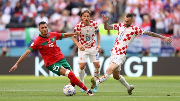 Jogador de Marrocos protagoniza lance bizarro durante partida contra a Croácia - GettyImages