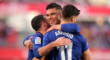 Jogadores do Real Madrid comemorando o gol diante do Granada pela La Liga - GettyImages