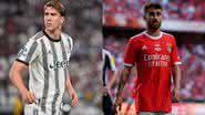 Vlahovic, da Juventus, e Rafa Silva, do Benfica - Stefano Guidi, Gualter Fatia / Getty Images