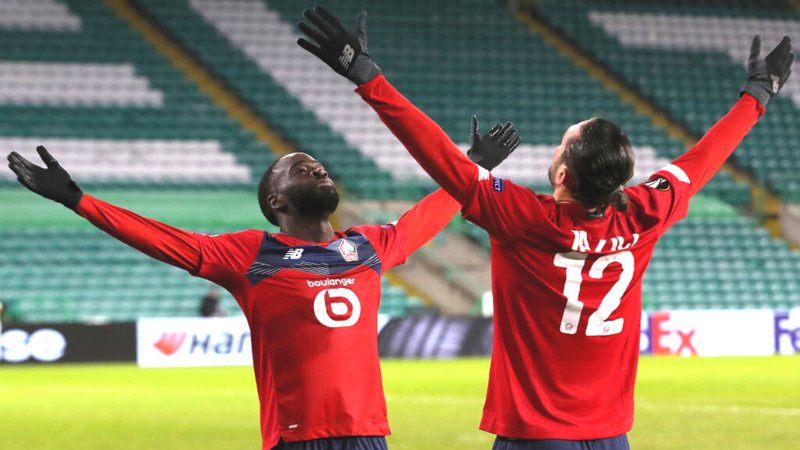 Jogadores do Lille comemorando o gol diante do PSG na Supercopa da França - GettyImages