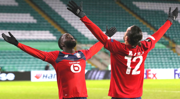 Jogadores do Lille comemorando o gol diante do PSG na Supercopa da França - GettyImages