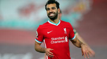 Salah, jogador do Liverpool, que não liberado pelo clube para disputar as Olimpíadas de Tóquio - GettyImages