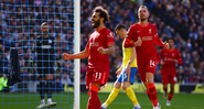 Liverpool comemorando o gol diante do Brighton pela Premier League - GettyImages