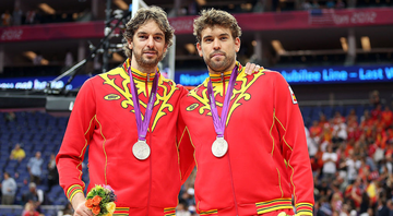 Pau e Marc Gasol, irmãos medalhistas de prata em Londres 2012 - GettyImages