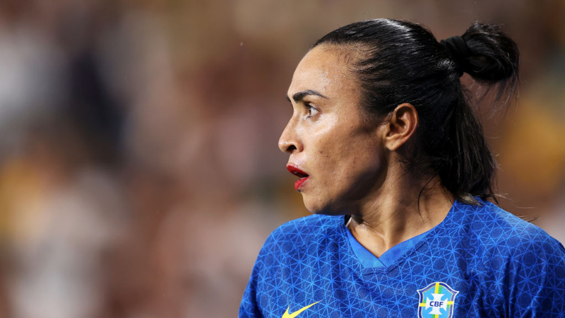Marta durante a partida entre Austrália e Brasil - GettyImages