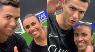 Cristiano Ronaldo e Marta posam para uma campanha publicitária - Instagram