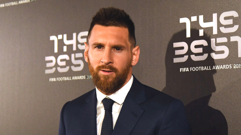 Lionel Messi durante a cerimônia do prêmio FIFA The Best - Getty Images