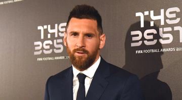 Lionel Messi durante a cerimônia do prêmio FIFA The Best - Getty Images