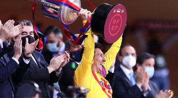 Messi fez dois gols e garantiu o título da Copa do Rei para o Barcelona - GettyImages