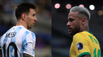 Messi e Neymar volta a se enfrentar em confronto entre Brasil e Argentina - GettyImages