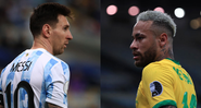 Messi e Neymar volta a se enfrentar em confronto entre Brasil e Argentina - GettyImages