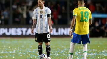 Messi não saiu satisfeito com empate entre Argentina e Brasil - GettyImages