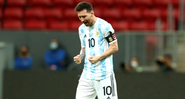 Messi após a cobrança de pênalti pela Argentina na semifinal da Copa América - GettyImages