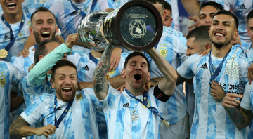 Messi optou por comemorar e não em cutucar - Getty Images