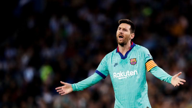 Jornal de Madrid cobra cartão vermelho a Messi em vitória do Barcelona e ironiza - GettyImages