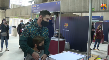 Lionel Messi vota em eleições presidenciais do Barcelona - Reprodução/ Barcelona