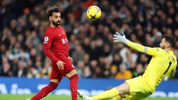 Dois gols de Mohamed Salah colocaram o Liverpool na frente do placar - Catherine Ivill / Getty Images