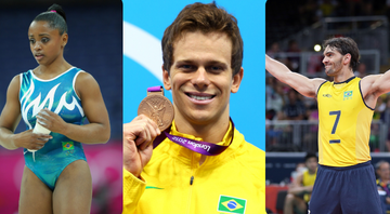 Daiane dos Santos, Cesar Cielo e Giba são três grandes nomes que já foram pegos no doping - Getty Images