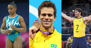 Daiane dos Santos, Cesar Cielo e Giba são três grandes nomes que já foram pegos no doping - Getty Images