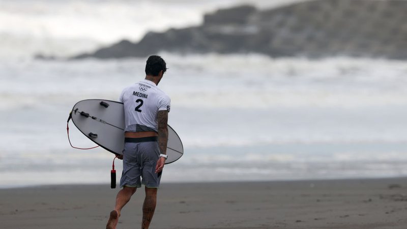 Com Gabriel Medina, etapa do Mundial de Surfe está sendo disputada no México - GettyImages