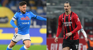 Napoli x Milan coloca frente a frente duas equipes que brigam pela liderança - Getty Images