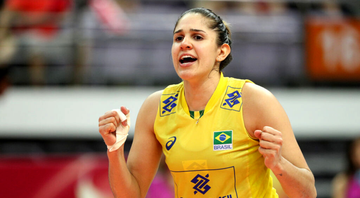 Natália, jogadora da Seleção Brasileira de vôlei - GettyImages