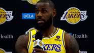 LeBron James no Media Day do Los Angeles Lakers, na NBA - Getty Images