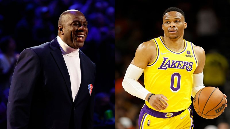 Magic Johnson e Russell Westbrook (E/D) - Getty Images