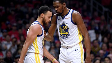 Stephen Curry e Kevin Durant na NBA - Getty Images