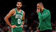 Jayson Tatum e Ime Udoka, do Boston Celtics - Getty Images