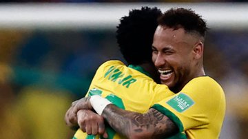 Neymar junto com Vini na Seleção Brasileira - GettyImages