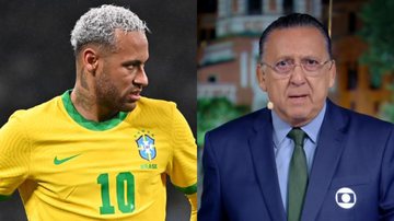 Neymar e Galvão Bueno - GettyImages/Transmissão TV Globo