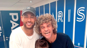Neymar e Guga em bastidor do jogo do PSG - Reprodução/Instagram