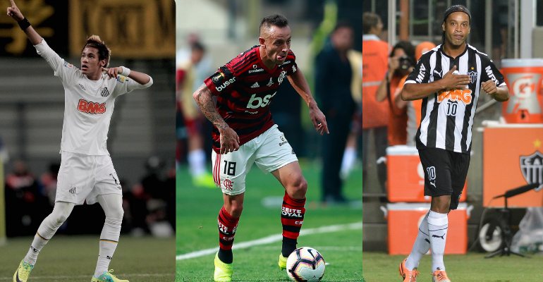 Neymar, Ronaldinho Gaúcho e Rafinha são três nomes que já venceram os dois torneios continentais - Getty Images